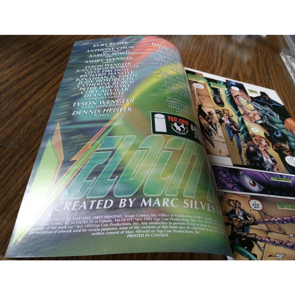 Velocity #1 November 1995 Image Comics